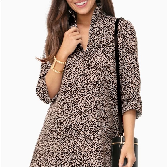 Tuckernuck new Leopard Megan taffeta dress size small - Picture 2 of 11